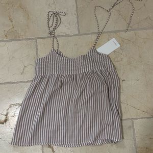 Auguste Striped Flowy Tank Top NWT